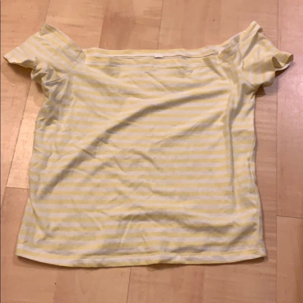 Off the shoulder striped top